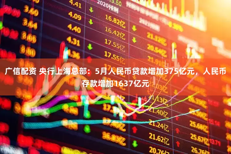 广信配资 央行上海总部：5月人民币贷款增加375亿元，人民币存款增加1637亿元