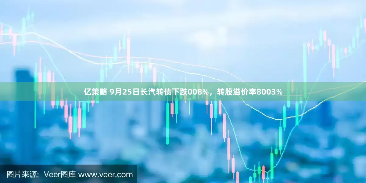 亿策略 9月25日长汽转债下跌008%，转股溢价率8003%