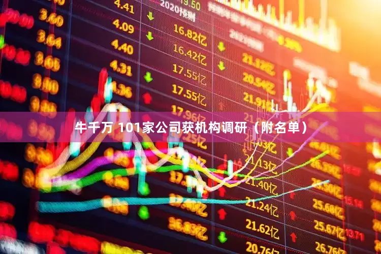 牛千万 101家公司获机构调研（附名单）